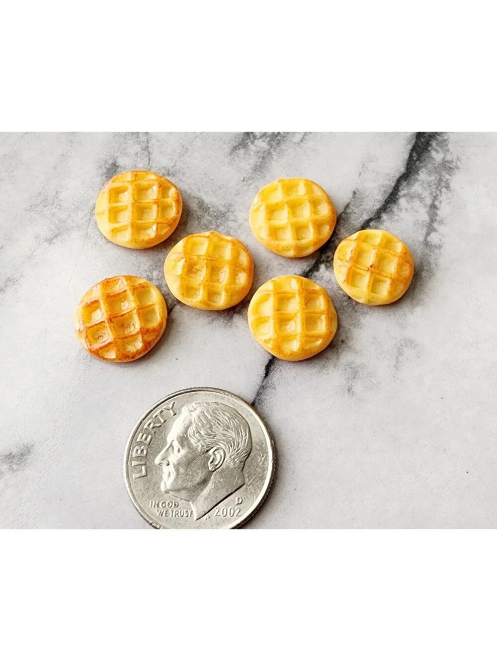 Miniatures Dollhouse Food Breakfast Waffles 1:12 Scale
